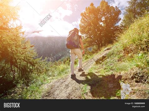 Hiker Apls Mountains Image And Photo Free Trial Bigstock