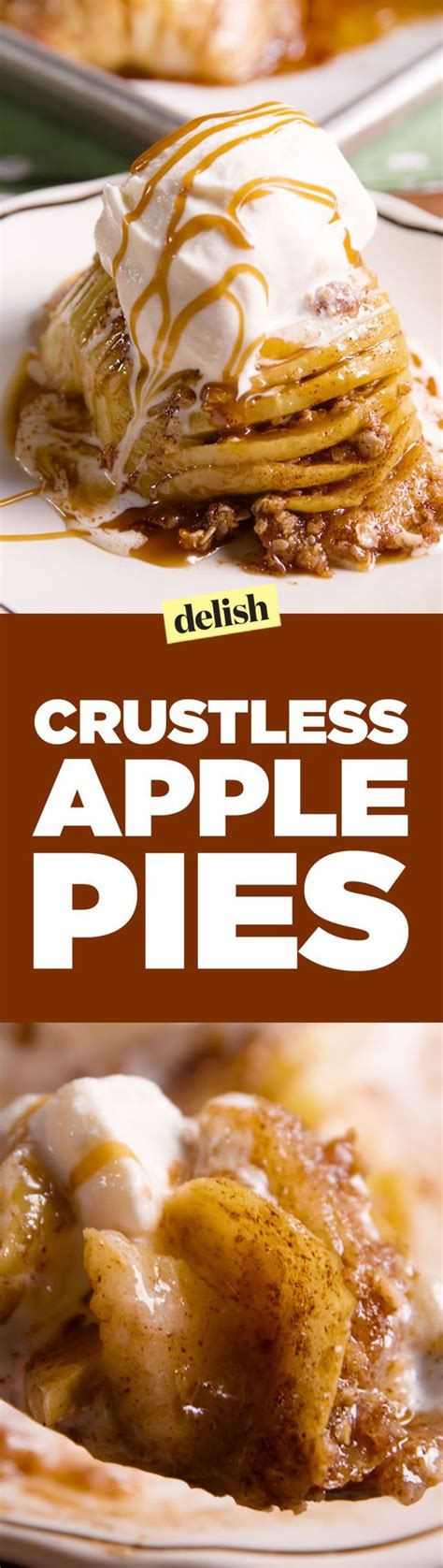 Crustless Apple Pies Only Give You The Best Part Of The Pie Food Baking Recipes Dessert Recipes