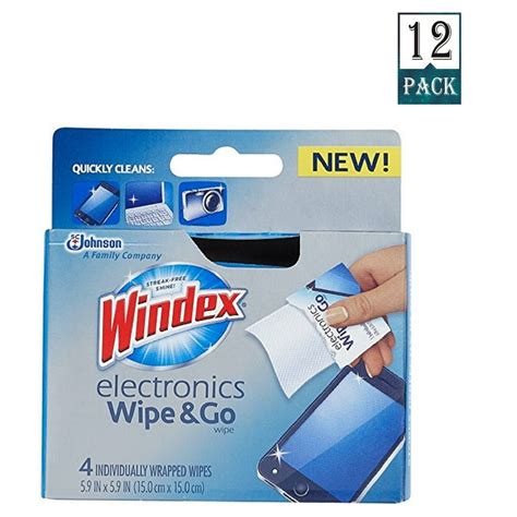 Windex Electronics Wipe And Go Wipes 4ct Pack Of 12