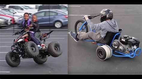 In two more months i can start riding the kickr and maybe the trike on the road. RIDING KIDS ATV ON 2 WHEELS + DRIFT TRIKE SHENANIGANS ...