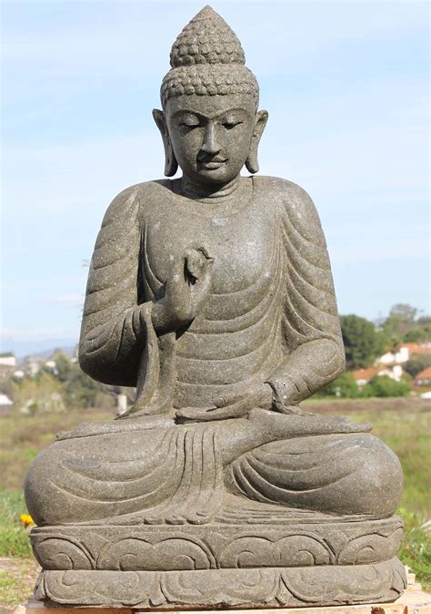SOLD Stone Teaching Garden Buddha Statue 44