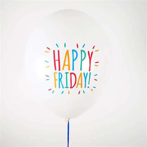 Happy Friday Celebration Balloons By Postbox Party