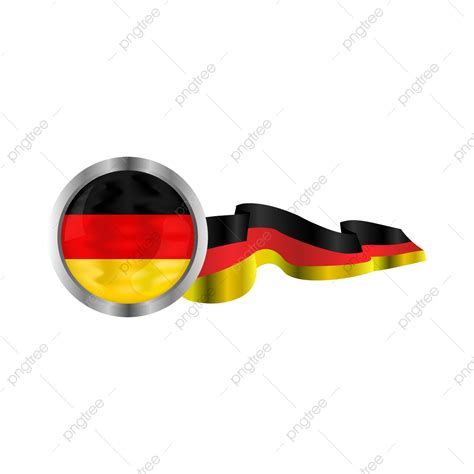 Gambar Bendera Jerman Bulat Dengan Desain Spanduk Bendera Jerman Png Flag Jerman Vektor