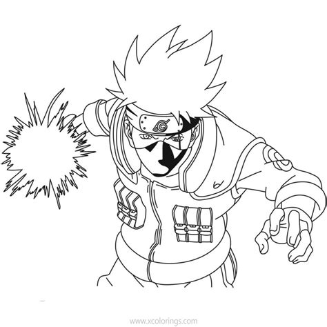 Kakashi Hatake Coloring Pages Black and White - XColorings.com