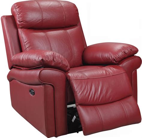 Shae Joplin Red Leather Power Reclining Chair From Leather Italia Coleman Furniture