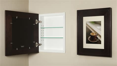 Regular Coffee Bean Recessed Picture Frame Concealed Medicine Cabinet