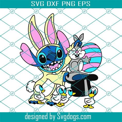 Stitch Svg Easter Svg Bunny Svg Easter Bunny Svg Easter Egg Svg