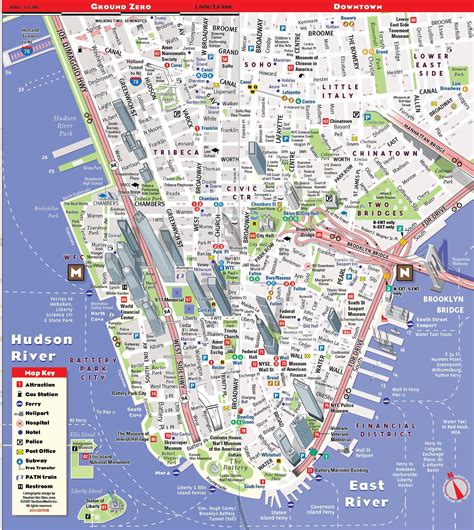 New York Tourist Map Printable Map Of The Main Attractions In New York