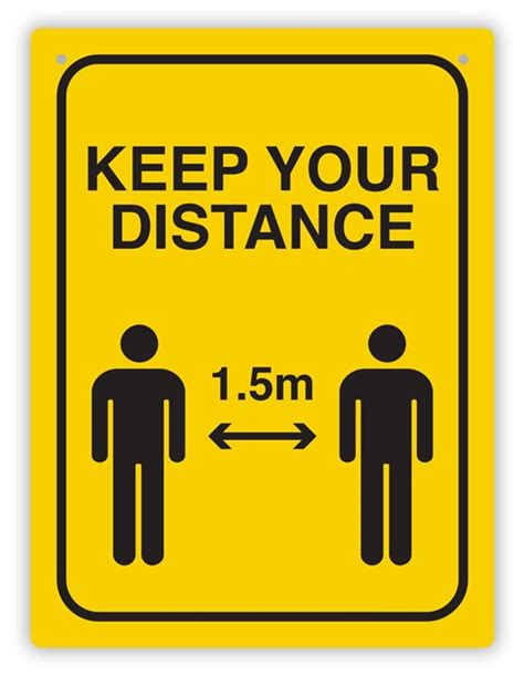Keep Your Distance Sign 10 Pack Health And Safety Signage Gocopy