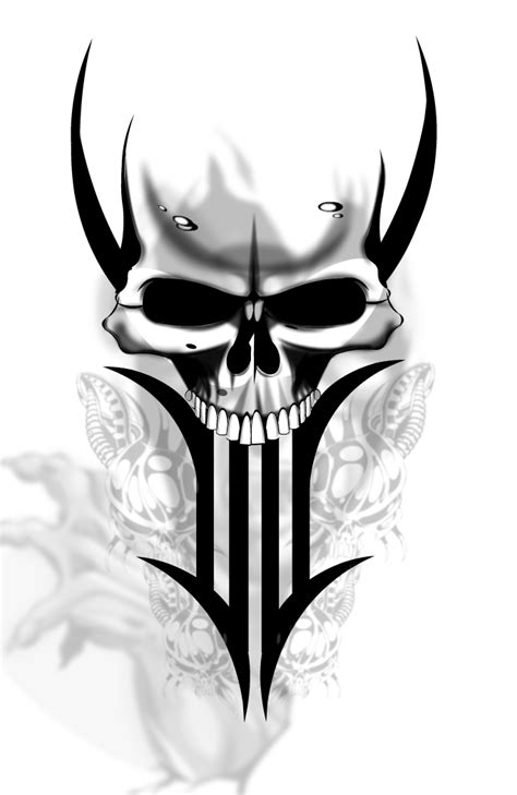 Skull Tattoo Design Photo Fashion Style Skull Tattoo Design Tribal