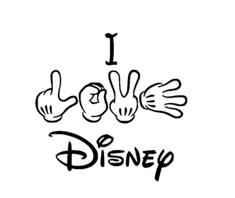 I Love Disney Decal Disney Decal Disney Love Sticker I