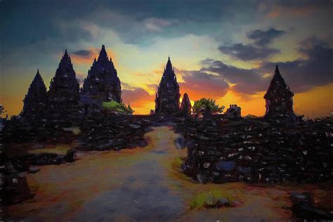 Prambanan Temple Sunset H1 Photograph By Michelle Saraswati Pixels