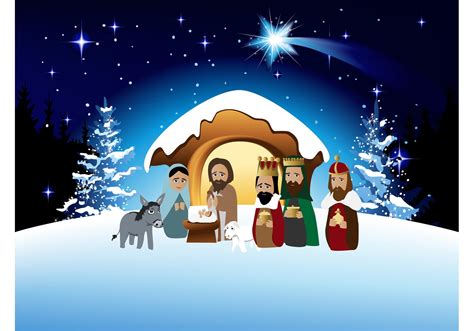 Cartoon Nativity Vector Download Free Vector Art Stock Graphics And Images