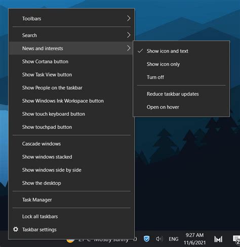 Windows 10 How To Disable News And Interests On Taskbar Tech Kaki