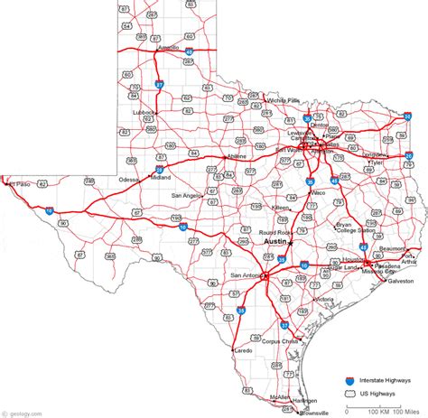 Map Of Texas Counties With Highways Allina Madeline