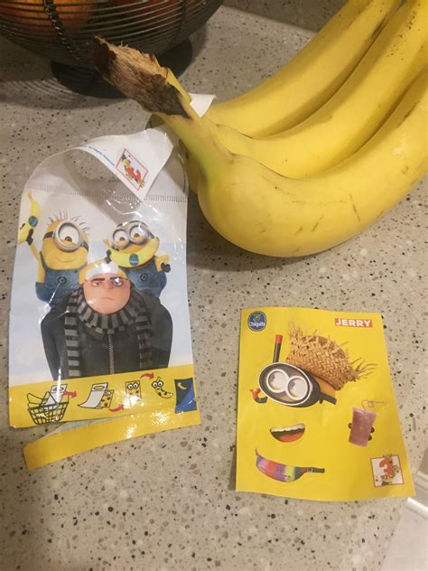 My Bananas Came With Stickers That Let You Dress Them Up Like A Minion