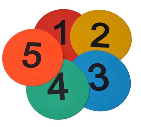 Eco Walker 8inch Numbered Basketball Training Markers Set Of 5 Number