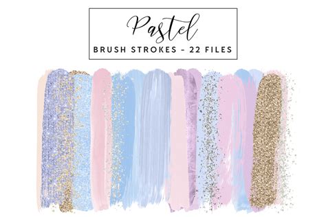 Pastel Brush Strokes Graphic By Clipheartcreations · Creative Fabrica