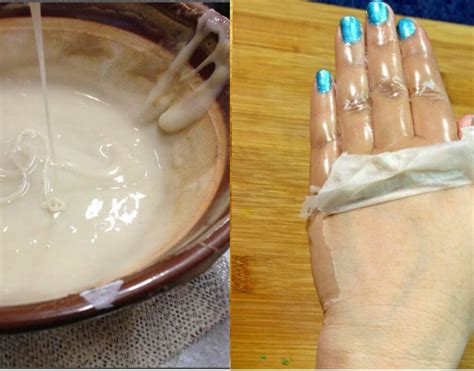 Next, gently heat the mixture. DIY Peel Off Hand Mask For Younger Looking Hands