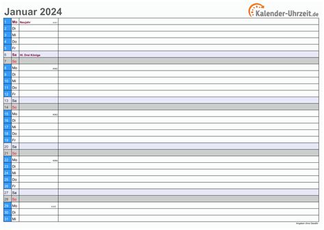 Excel Kalender 2024 Kostenlos