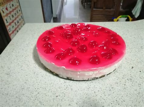food recipe my surprise birthday cherry cheesecake prepared by wifey mauritian cuisine