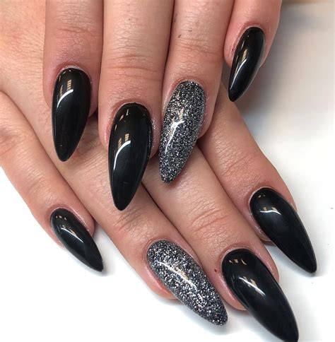 30 Incredible Acrylic Black Nail Art Designs Ideas For Long Nails Page 6 Of 30 Fashionsum
