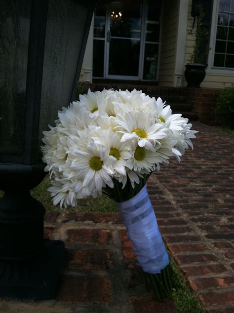 All White Daisy Bridal Bouquet From The Flowergirl White Daisy Bridal