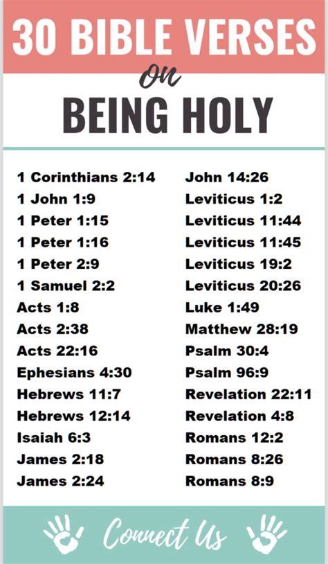 30 Encouraging Bible Scriptures On Being Holy Connectus