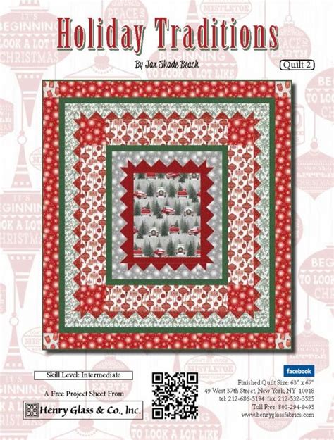 Holiday Traditions Quilt 2 Jan Shade Beach Projects Henry Glass And Co Inc Holiday