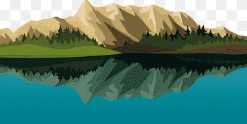 Free Download Water Below Mountains Ed Art Illustration Katunskiy Khrebet Cartoon