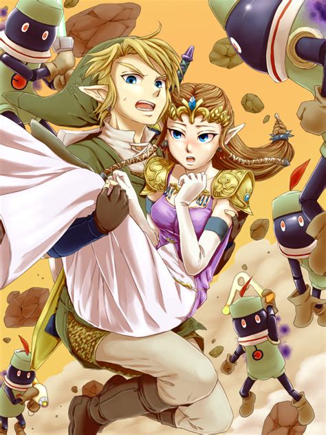 Link Princess Zelda And Primid The Legend Of Zelda And 2 More Drawn