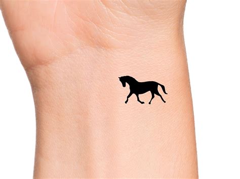 Small Horse Temporary Tattoo Animal Tattoos Equestrian Etsy