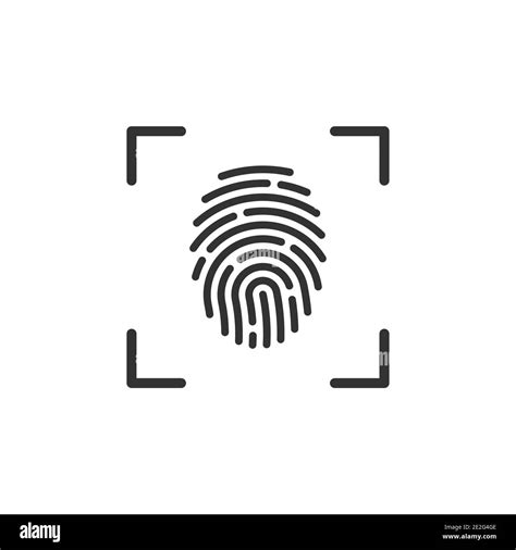 Fingerprint Scan Black Vector Icon Scanner Marks With Finger Print