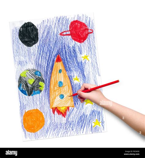 Crayon Drawing Of Earth Cut Out Stock Images And Pictures Alamy