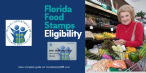 Use the monthly assistance standards below to determine the net income limit for the unit. Florida Food Stamps Eligibility - Food Stamps EBT