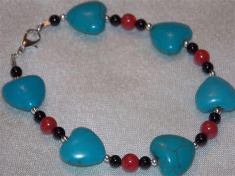 Reduced Turquoise Heart Bracelet By Erinijewel On Etsy