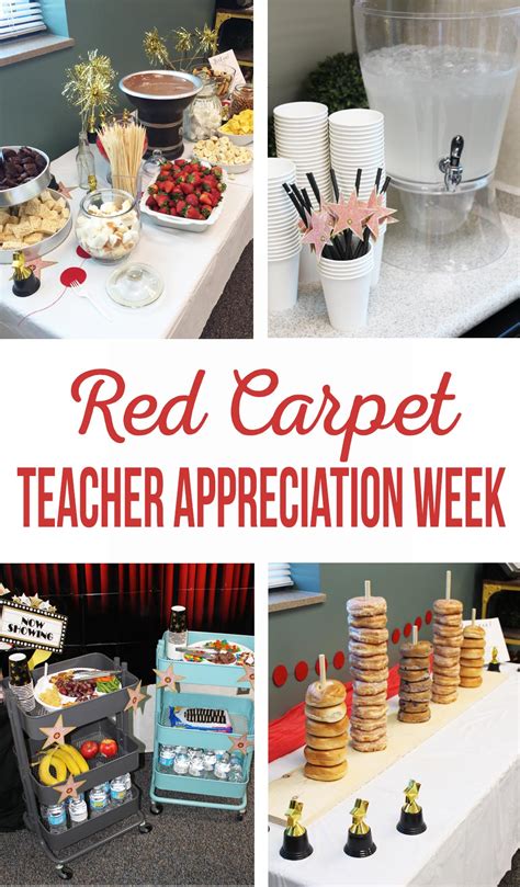 Food Ideas For Red Carpet Teacher Appreciation Week The Crafting Chicks