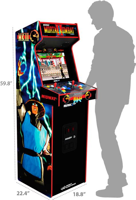 Arcade1up Mortal Kombat Ii Deluxe Arcade Game Black Mkb A 303711 Best Buy