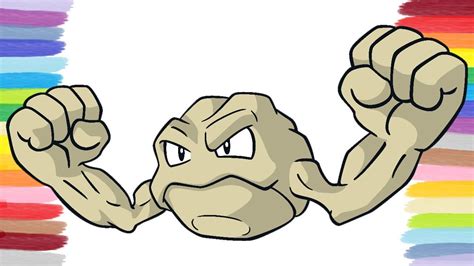 How To Color Geodude Pokémon Coloring Book For Kids Youtube