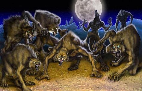Werewolf Pack Magical Creatures Fantasy Creatures Of Wolf And Man