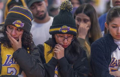 Kobe Bryant Dead Devastated Fans Gather To Leave Flowers And Tributes