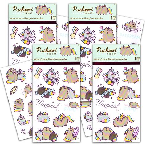 Buy Pusheen Cat Sticker Bundle Pack Pusheen Favors 120 Pusheen