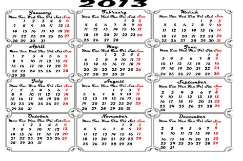 Calendar 2013 Free Stock Photo - Public Domain Pictures