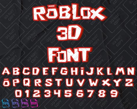Roblox 3d Game Font Svg Roblox Letters Roblox Alphabet Etsy