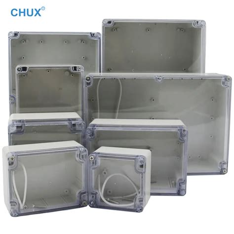 Waterproof Plastic Junction Box Transparent Cover Enclosure Electronic