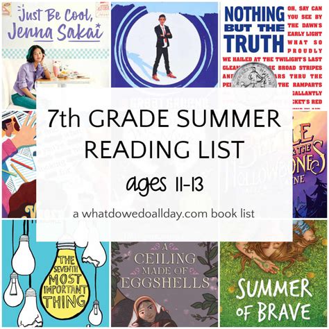 7th Grade Summer Reading List Recommended Books