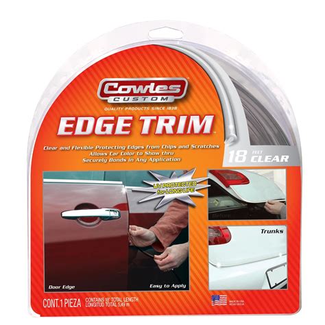 Cowles Products 18ft Clear Dustom Edge Guard And Trim For Car And Truck