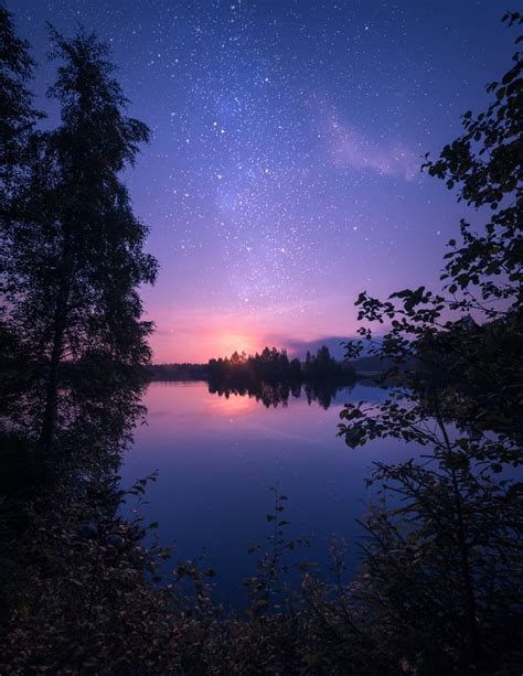 Stars And River Beautiful Nature Landscape River