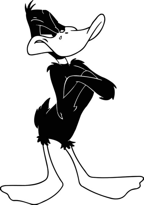 Daffy Duck Watching Carefully Coloring Pages Netart Daffy Duck