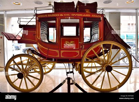 Wells Fargo And Co Overland Stage Restored Stagecoach As Used For